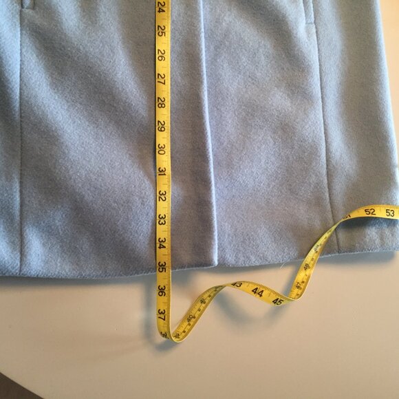 Women's Lightweight Pea Coat Car Coat sz M - Baby Blue - Picture 10 of 11